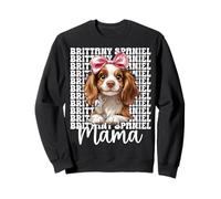 Brittany Spaniel Mama Dog Mom Mom Mother's Day Coquette Bow Sudadera