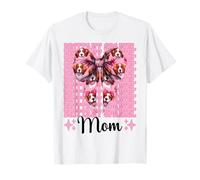 Brittany Spaniel Mom Dog Mama Día de la Madre Coqueta Bow Camiseta