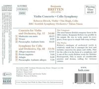 Britten, B. - Britten : Concerto pour violon - Symphonie pour violoncelle
