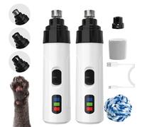 Britwritas Silent Groom Pro Nail Grinder, Rechargeable USB Charging Electric Pet Nail Grinder, nail trimmers for dogs with guard, Safe and Efficient Nail Grooming for Small to Large Pets (2Set)