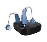 Britzgo VHP-1220, dispositivo de doble chip, 70-90 dB, 33 horas de duración de la batería, carga USB, azul (dos)