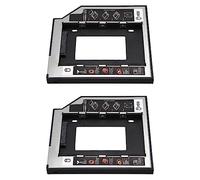 BRIUERG 2 discos duros universales SATA 2º HDD Ssd de 9,5 mm para Cd/DVD-Rom bahía óptica para HDD Sataii soporte de disco duro