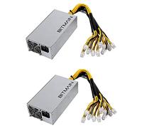 BRIUERG 2 fuentes de alimentación APW7 de 1800 W para Bitmain Antminer S9/L3+/A6/A7/R4/S7/E9 con 10X PCI-E de 6 pines