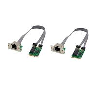 BRIUERG 2 tarjetas de red Mini PCIE M.2 A+E a RTL8111F Gigabit Ethernet de un solo puerto RJ45 Ethernet