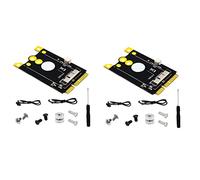 BRIUERG 2 x versión actualizada Mini PCIe (MPCIe) convertidor adaptador tarjeta 12+6 pines WiFi tarjeta a Mini PCI-E para Broadcom BCM94360CD