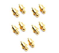 BRIUERG Enchufe de Cortocircuito Tapa de Enchufe RCA Chapado en de 10 Piezas, Conector de Fono Enchufe de ProteccióN RCA Tapas Protectoras