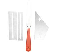 BRIUERG Lima de trastes de guitarra de acero inoxidable+nivel de balancín de traste+protector de diapasón herramienta luthier de guitarra