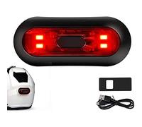 BRIUERG Luz LED para casco, luz de freno para casco de motocicleta, recargable, luz de advertencia de seguridad roja para la noche