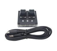 BRIUERG OSU Mini teclado de 2 teclas para juegos, programación, macro, teclado mecánico, interruptor rojo, negro