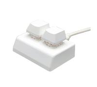 BRIUERG Teclado de programación macro de 2 teclas RGB Mini teclado para juegos Dibujo Interruptor rojo Teclado personalizado OSU Gaming Keypad,Blanco