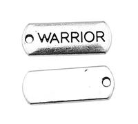 BriuNn 30 Uds. De Colgantes de Guerrero de Color Dorado Antiguo de 21x8mm de Color Plateado Antiguo, Colgantes de dijes de Etiqueta de Guerrero para Hacer, Chapado en Plata Antigua