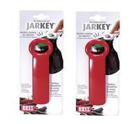 Brix, Abridor fácil original de llaves para tarro, ideal para niños y personas con artritis y túnel carpiano, 14 cm, Rojo, 2 unidades
