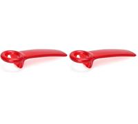 Brix B-2121-R de tarros de cristal de Navidad de la tapa de apertura, Rojo transparente (Paquete de 2)