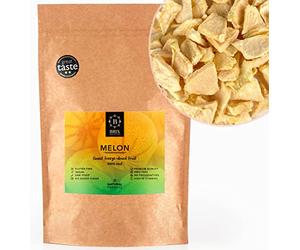 BRIX Melón Liofilizado | Melon Cantalupo Deshidratado 100% Natural 95g | Premio Gran Sabor de Frutas Deshidratadas | Sin OGM ni Gluten, Vegano y Retenido de Vitaminas
