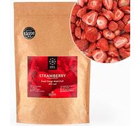 BRIX Mitades de Fresas liofilizadas | Fresas Deshidratadas 100% Naturales 75g | Premio de Gran Sabor de Frutos Secos | Sin OGM, Gluten, Vegano y Retenido de Vitaminas