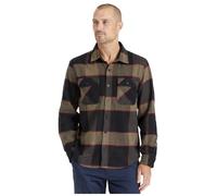 BRIXTON Bowery Camisa con Botones, Gris Jaspeado/carbón, XL para Hombre
