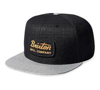 Brixton Jolt Snapback Gorra, Negro y Gris, Talla única Unisex Adulto