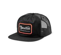 Brixton Grade HP Trucker Hat Gorra de béisbol, Negro, Naranja y Blanco, Talla única Unisex Adulto