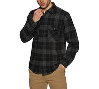 Brixton Men's Bowery L/S Flannel, Black/Charcoal, S
