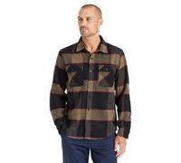 Brixton Men's Bowery L/S Flannel, Heather Grey/Charcoal, S