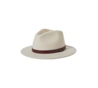 Brixton Sombrero 'MESSER FEDORA' chocolate / blanco natural 55-56 chocolate / blanco natural