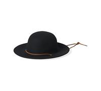 Brixton Tiller Wide Brim Felt Fedora Hat, Unisex, Negro, M