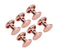 Briyaui Remaches de Cuero para Manualidades, Doble Tapa 6x8mm y 7x8mm | Metal resistente, acabado galvanizado, 300 juegos incluidos.