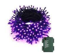 BrizLabs Halloween Decoracion Cadena de Luces, 10M 100 LED Púrpura Navidad Guirnalda Luces de Exterior con Pilas 8 Modos Impermeable Luz Interiores para Jardín Hogar Terraza Árbol Bodas Horror Fiesta