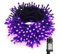 BrizLabs Halloween Decoracion Cadena de Luces, 20M 200 LED Púrpura Navidad Pilas Exteriores Guirnalda Luces 8 Modos Impermeable Luces Led para Interiores Árbol de Navidad Jardín Partido Fiesta Horror