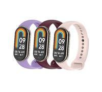 BRLYYOE 3PCS Correas Compatible para Xiaomi Mi Band 9, Pulseras Mi Smart Band 8 Colorido Suave Silicona Reloj Recambio Correa Transpirable Impermeable Pulsera de Repuesto para Xiaomi Mi Band 8/9