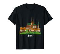 Brno República Checa Viaje Souvenir City Monumento Regalo Camiseta