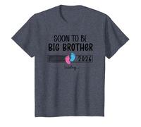 Bro Big Brother EST 2026 Soon to Be Big Brother Loading 2026 Camiseta, Niños, Azul Jaspeado, 6 años