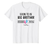 Bro Big Brother EST 2026 Soon to Be Big Brother Loading 2026 Camiseta, Niños, Blanco, 3 años