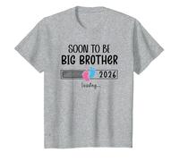 Bro Big Brother EST 2026 Soon to Be Big Brother Loading 2026 Camiseta, Niños, Gris Jaspeado, 4 años