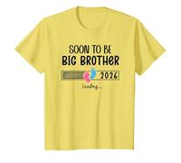 Bro Big Brother EST 2026 Soon to Be Big Brother Loading 2026 Camiseta, Niños, Limón, 3 años