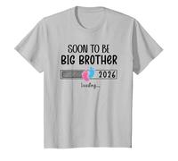 Bro Big Brother EST 2026 Soon to Be Big Brother Loading 2026 Camiseta, Niños, Plata, 4 años