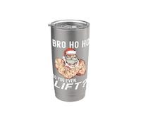 Bro Ho Ho Do You Even Lift? Rata tatuada Swole Santa Gym Rat Vaso térmico de acero inoxidable de doble pared