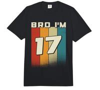 Bro I'm 17 yo Girl 17 cumpleaños Retro niño 17 cumpleaños Comfort Colors Adult Heavyweight T-Shirt