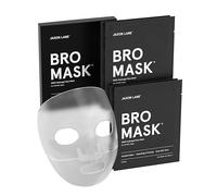 BRO MASK Mascarilla coreana para hombres: 2 unidades. Mascarillas hidratantes antienvejecimiento con vitamina C, vitamina E, ácido hialurónico, colágeno hidrolizado para cuidado de la piel hidratante