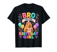 Bro of The Birthday Girl Cute Capybara Family Party Camiseta