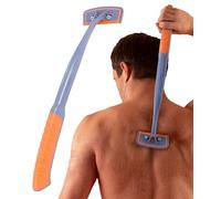 BRO SHAVER 3.0, Back Shaver for Men (DIY) Back & Body Hair Trimmer. Shave Wet or Dry Back Hair. Ergonomic Handle Uses Double Edge Razor Blades.