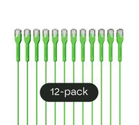 Broadbe cable de conexión delgado 5G verde 1m 12 unid. Cable-Patch-Cat6-GR-1M-Slim-12