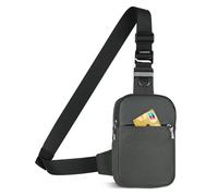 BROADREAM Sling Chest Crossbody Bag, Wasserdicht Umhängetasche Brusttasche Schultertasche Herren Damen - Handytasche mit RFID-blockierende Reißverschlusstasche Geeignet für Outdoor-Sport und Wandern,