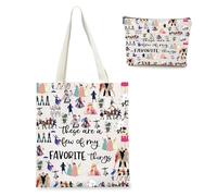 Broadway - Bolsa de regalo de teatro musical y bolsa de maquillaje, bolsa de gran capacidad, regalo para amantes del teatro para mujeres y niñas, multicolor, moda