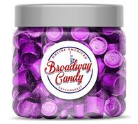 Broadway Candy Tarro de dulces de 650 g, chocolate negro y caramelo salado, envuelto individualmente en papel de aluminio morado, aproximadamente 100 piezas