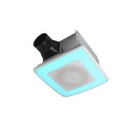 Broan-NuTone SPK110RGBL ChromaComfort - Ventilador de Escape de baño con Altavoz Bluetooth Sensonic y luz LED, Color Blanco