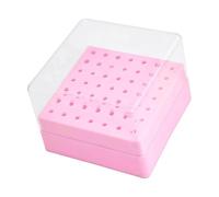 Broca apilable para clavos, capacidad de 49 agujeros, fácil acceso, estuche de herramientas de salón de belleza, varios tamaños