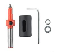 Broca avellanada de aleación de acero con cuello de tope ajustable para carpintería, agujeros piloto e instalación de tornillo empotrado, vástago de 8 mm, negro y naranja, 3 x 8 (2.8 × 8)