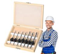 Broca avellanada | Herramientas para tornillos de acero en carpintería - Juego de 7 brocas para madera, para construcción de muebles, reparación de casa, construcción de terrazas y carpintería