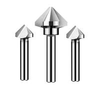 Broca avellanadora Cortador de chaflán 4,5-50 mm 1 flauta 3 90° Broca HSS cobalto recubierta TiCN Avellanador orificio metal(25XD10X67,3 Flute)